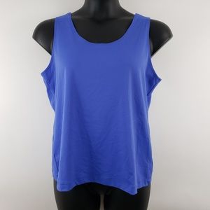Chicos 3 Tank Top Blue Microfiber NEW